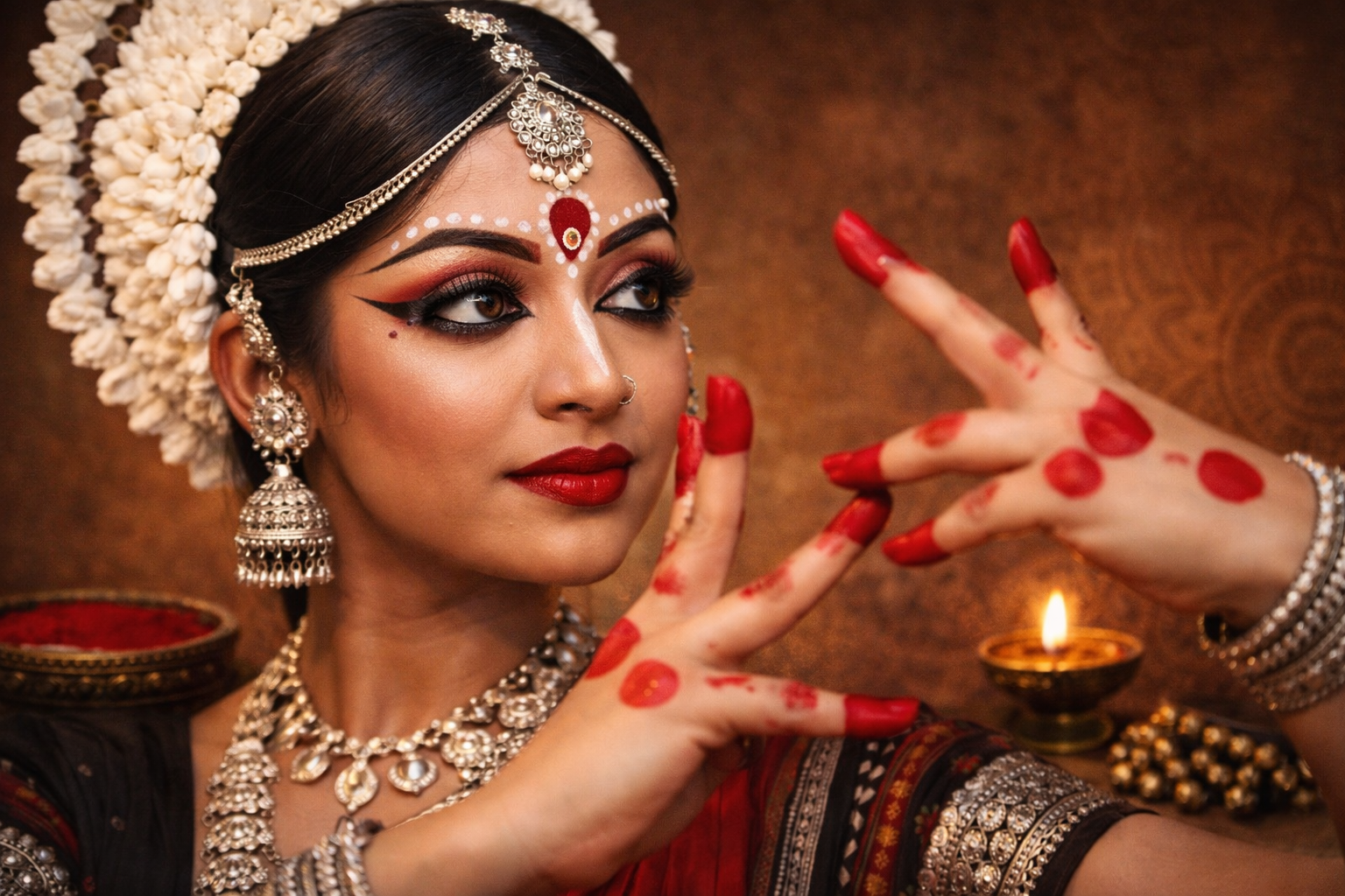 Odissi makeup for abhinaya and temple-inspired stage expression